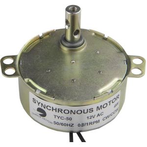 Synchrone Motor TYC-50 12V Elektrische Motor Ac 0.8/1Rpm 15/18Rpm Cw Ccw Robuuste Koppel voor Fan Motor Incubator Motor