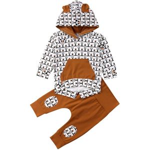 Pudcoco Baby Set 0-24 M Pasgeboren Kid Baby Boy Meisje Kleding Hoodies Tops Jas Sweatshirt Lange Broek Outfit