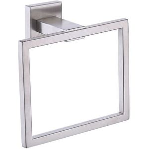 Square Towel Ring Holder Stainless Steel Towel Hanger Wall Mounted European Style Chrome Brushed Towel Rack For Bathroom ZXY1030
