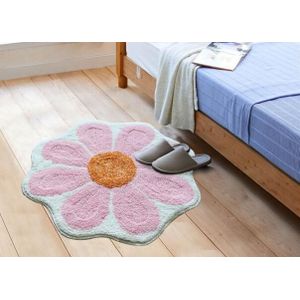 65*65 cm roze/groen/grijs bloem vormige tapijt absorberende mat voet pad badkamer anti slip carpet seat pad