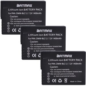 Batmax DMW-BLC12 BLC12E Batterij + Led Dual Charger Met Type C Poort Voor Panasonic FZ1000, FZ200, FZ300, G5, G6, G7, GH2, DMC-GX8