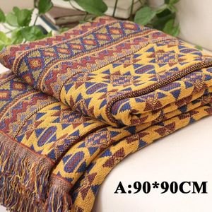 Winter Katoen Geweven Lijn Deken Sofa Handdoek Gebreide Verdikte Warme Dekens Bohemian Boho Gooi Op Bed Deken Reizen Sprei