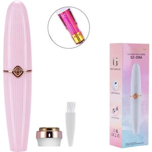 2 In 1 Elektrische Wenkbrauw Trimmer Usb Oplaadbare Hair Remover Vrouwen Scheerapparaat Gezicht Epilator Scheermes Dames Make-Up Tool