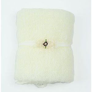 40x150 cm mohair knit Photo elastische Wrap + hoofdband set Pasgeboren Fotografie Props Doek Voor baby Accessoires haarbanden