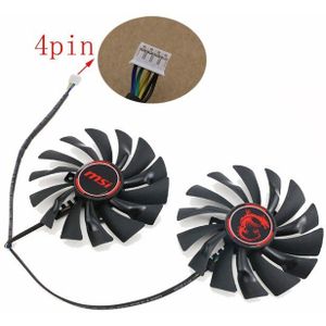 2 Stks/partij PLD10010S12HH GTX970 95Mm 2 Stks/partij Voor Msi GTX980TI GTX960 GTX950 R9 380 R9 390 R9 390X videokaart Fan