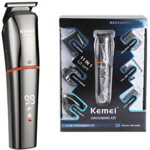 Kemei Elektrische Tondeuse Led Oplaadbare 0Mm Kaalhoofdige Tondeuse Multifunctionele Cordless Mannen Kapper Snijmachine 40G