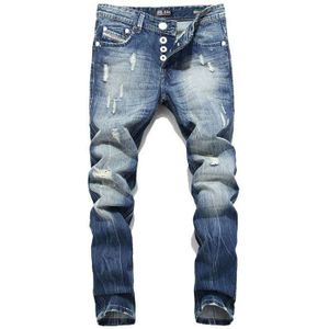 Jeans Voor Mannen Casual Broek Brand Skinny Mannen Jeans Gewassen Gedrukt Jeans Mannen Maat 38-40