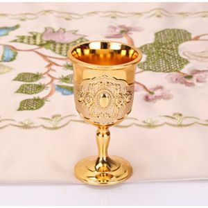 Retro Creatieve Kleine Drank Wijn Cup Goud Europese Stijl Huis Bar Propitiate Water Cup Wit Messing Koper Essentiële Boeddhistische Een