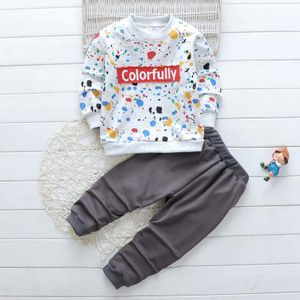 Peuter Mode Baby Boy Kleding Set Brief T-shirt Broek 2 Stuks Pak Jongens Lente Herfst Uitloper Afdrukken 2 6 Jaar