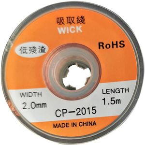 1.5M Desolder Braid Solder Remover Wick Laag Residu Tin Strip Bga Reparatie Tool Vermijd Hoge Temperatuur Van Elektrische Verwarming pad