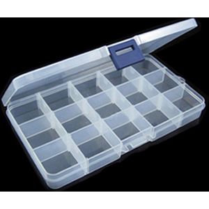 Verstelbare 24 Compartiment Doorzichtige Plastic Opbergdoos Sieraden Earring Case Kleine Objecten Caja De Almacenaje