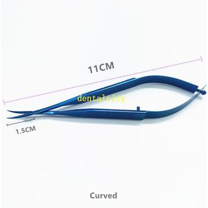 Oogheelkundige Microchirurgie 12.5 Cm Capsule Membraan Schaar Micro Schaar Titanium Legering/Roestvrij Staal