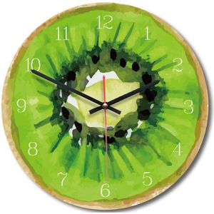 Creatieve Citroen Fruit Gedrukt Houten Digitale Wandklok Stille Horloge Thuis Woonkamer Opknoping Klok Decoratie