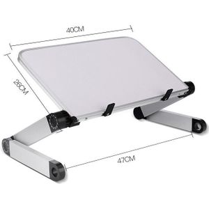 Verstelbare Aluminium Laptop Bureau Ergonomische Draagbare Tv Bed Lapdesk Lade Pc Tafel Stand Notebook Tafel Desk Stand Met Muismat