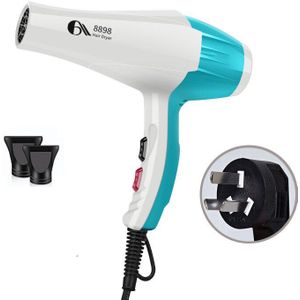 Kapsalon Professionele Krachtige Föhn Kapper 2400W Twee Air Verzamelen Nozzles 6 Versnellingen Aanpassing Föhn Zwart