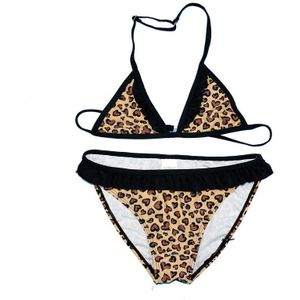 Badmode Meisjes Bikini Set Luipaard Print Kinderen Badpakken Meisje Biquini Infantil Meisjes 2 Stuks Zwemkleding Kids Badpak