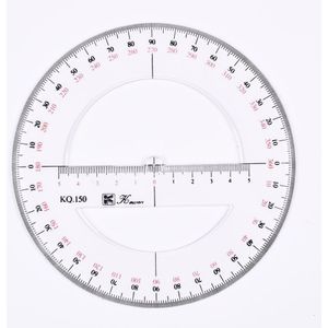 15 CM/6 INCH Dubbele Schaal 360 Graden Circulaire Gradenboog