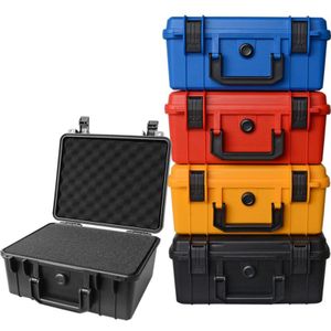 Plastic Gereedschapskist Met Handvat, Vergrendeling Deksel, Lege Doos/Parel Spons Insert, organisator En Opslag Case, L280 X W240 X H130mm