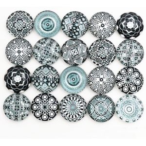 50 Stks/partij 12 Mm Foto Glas Cabochons Gemengde Kleur Cabochons Voor Armband Oorbellen Ketting Bases Settings-C5-34