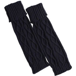 Womens Winter Warm Haak Knit Fur Trim Beenwarmers Manchetten Toppers Boot Sokken Dame Been Warmer Kabel Gebreide Haak Lange sokken