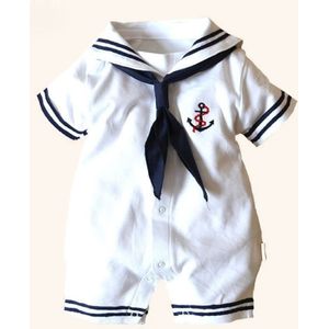 Sailor Kraag Korte mouwen Baby Boy Romper Jumpsuit