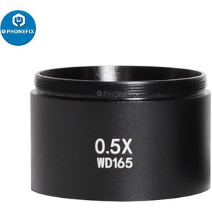 WD165 0.5X 0.7X 2.0X Auxiliary Doelstellingen Glas Lens Barlow Lens Voor Zoom Stereo Microscopio Camera Microscoop Onderdelen Accessoires