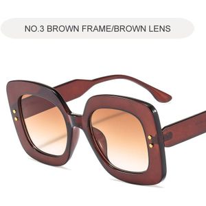 Klassieke Retro Vierkante Zonnebril Vrouwen Big Frame Vrouwen Bril Luxe Gradiënt Vrouwelijke Eyewear Oculos De Sol UV400