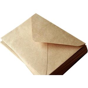 100Pcs Klassieke Kraft Blank Mini Papier Venster Enveloppen Envelop Als Huwelijkscadeau Een Envelop Uitnodiging F5V2
