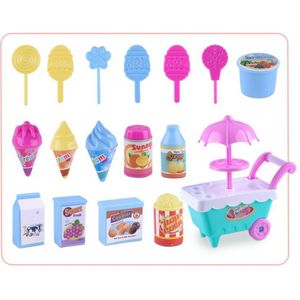 Simulatie Ijs Snacks Winkelwagen Candy Popcorn Melk Druif Sap Winkelwagen Puzzel Speelhuis Speelgoed Kinderen Meisje Verjaardag
