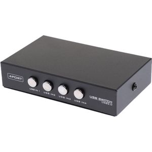 Usb 2.0 Sharing Switch, 4 Port Hub Kvm Swtiches Voor Pc Scanner Printer (Pack Van 1)