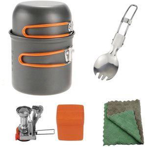 Vilead Draagbare Pannenset Outdoor Wandelen Koken Bushcraft Vouwen Potten Servies Gebruiksvoorwerpen Picknick Set Camping Apparatuur