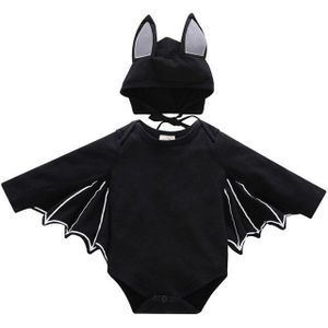 Pasgeboren Baby Kleding Peuter Baby Jongens Meisjes Halloween Black Bat Cosplay Kostuum Lange Mouwen Romper Hoed Outfits Set