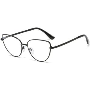 Kachawoo Vrouwen Prescription Bril Cat Eye Retro Zwarte Goud Metalen Brillen Optische Dames Accessoires Clear Lens