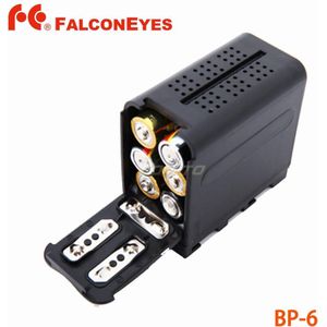 Falcon Eyes 6 Stuks Aa Batterij Case Pack Power Als NP-F970 Voor Led Video Light Panelen Of Monitor YN300 Ii, DV-160V/216V/112/96