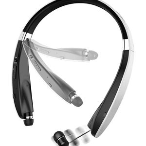 Opvouwbaar Bluetooth Headset Intrekbare Bluetooth Hoofdtelefoon Voor Sport Noise Cancelling Stereo Nekband Draadloze Headset