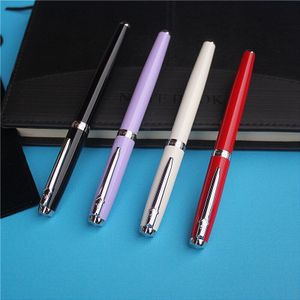 1 Stks Vulpen Pennen Zilveren Clip Canetas Inkt Pen Schoolbenodigdheden Briefpapier