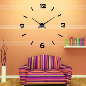 100 CM Grote Wandklok 3D DIY Muurstickers Klok Moderne Home Decor Quartz Mechanisme Grote Klok Naalden