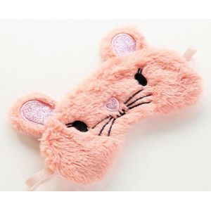 Slaap Oogmasker Slaapmasker Katoen Roze Muis Eyepatch Slaapmasker Leuke Eye Cover Travel Rest Eye Band Slaapmiddel Eye blinddoeken
