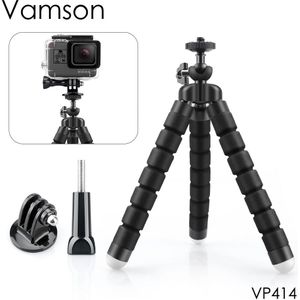 Vamson Voor Gopro Hero 7 6 5 4 3 + 2 1 Accessoires Flexibele Mini Octopustripod Met Schroef Telefoon Klem voor Gierst Voor Yi 4K VP414