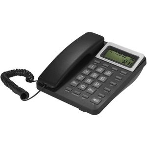 Desktop Corded Landline Phone Fixed Telephone LCD Display Mute/ Redial/ Hands Free/ Calculator Functions for Bank Call Center