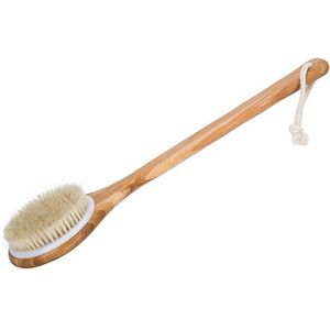 Beste Bad Droog Lichaam Borstel-Natuurlijke Beervarkenshaar Douche Terug Scrubber Met Lange Handvat Voor Cellulitis, Afschilfering, detox