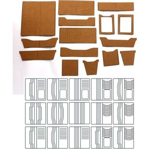 Diy Leather Craft Lange Portemonnee Universele Heavy Kraft Papier Karton 500gsm Naaien Patroon Uitgeholde Stencil Template