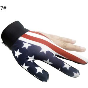 1Pc Biljart Drie Vinger Handschoenen Lycra Anti Skid Snooker Handschoen Zwembad Linkerhand