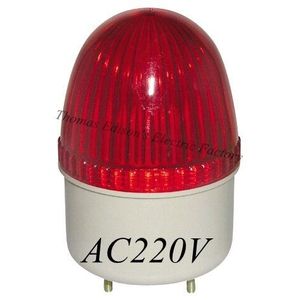 Ac 220V LTE-2071J Mini Verkeersbord Strobe Flash Light Bulb Emergency Waarschuwingslampje Sirene Licht Met Geluid