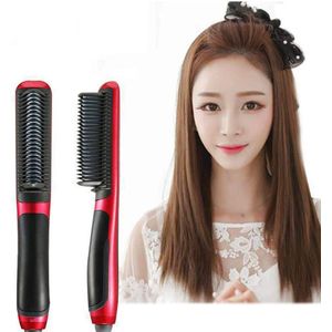 Multifunctionele Stijltang Dual-Purpose Steil Haar Kam Krulspelden Straight Clips Rechte Elektrische Stijltang