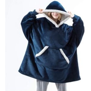 Sherpa Oversized Hoodies Vrouwen Wearable Deken Hoodie Fleece Tv Deken Sweatshirt Met Zakken En Mouwen Voor Mannen En Vrouwen