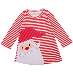 Peuter Kid Baby Meisje Leuke Kerst Santa Patroon Jurk Kostuum Casual Kleding