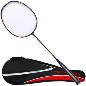 Alle Carbon Fiber Badminton Racket Dubbele-Bladed 10 Volwassen Fitness T Hoofd Enkele Aankoop Ultralichte Duurzaam Schieten