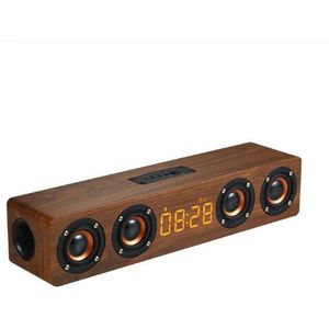 Draagbare Soundbar Bluetooth Speaker Aux Akoestische Systeem 20W Hifi Stereo Muziek Surround Led Display Outdoor Luidspreker Met Fm Radio