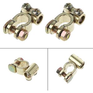1 Paar Legering Auto Batterij Terminals Klemmen Schroef Verbinding Positieve Negatieve Clip Duurzaam, anti-Roest En Anti-Corrosie